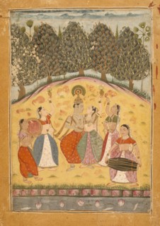 Vasanta Ragini, Second Wife of Dipak Raga, Folio from a Ragamala (Garland..., 1700 or earlier. Creator: Unknown.