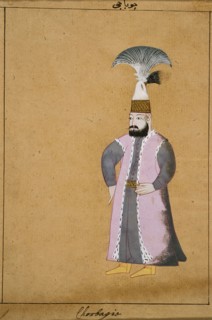 An Officer of the Janissaries (Costume Plate), early 18th century. Creator: Unknown.