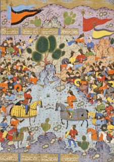 Piruz advises Nushzad not to rebel against Anushirvan (image 1 of 5), c1560. Creator: Unknown.