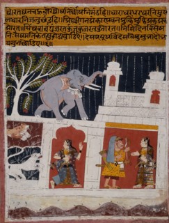 Month of Bhadon (August-September), Folio From a Barahmasa, between c1640 and c1650. Creator: Unknown.