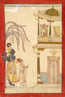 Krishna Serenading Radha, between c1730 and c1750. Creator: Unknown.