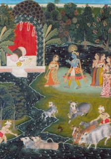 Dalliance in Vrindavan, c1725. Creator: Unknown.