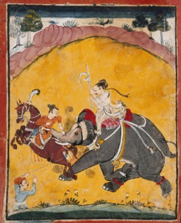 A Rampaging Elephant (Recto), c1675. Creator: Unknown.