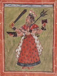 The Hindu Goddess Durga, Late 17th century. Creator: Unknown.