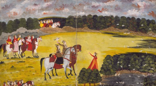 A Prince with a Hawk and Ladies Hunting, between 1750 and 1775. Creator: Unknown.