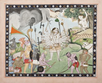 Ravana Receiving a Boon from Shiva, between c1850 and c1900. Creator: Unknown.