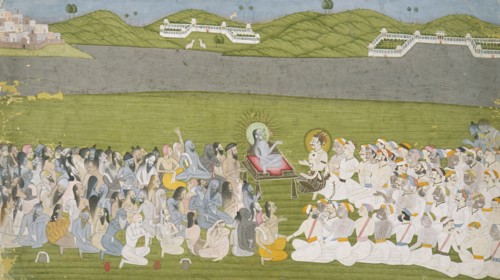 Sukadeva Reciting the Bhagavata Purana (Ancient Stories of the Lord)..., between 1750 and 1775. Creator: Unknown.