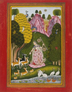 Todi Ragini, Second Wife of Hindol Raga, Folio from a Ragamala..., between c1775 and c1800. Creator: Unknown.