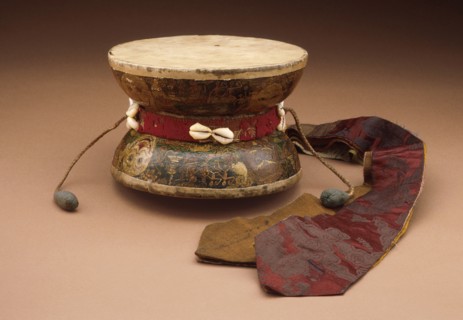 Ritual Pellet Drum, c18th century. Creator: Unknown.
