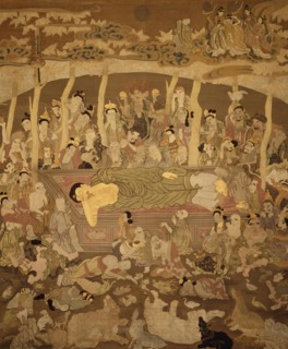 Wall Hanging Depicting the Death of the Buddha (Paranirvana), c1795. Creator: Wu Daozi.
