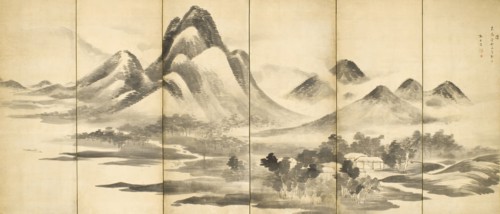 Landscape in 'Mi' Style, 18th century. Creator: Yosa Buson.