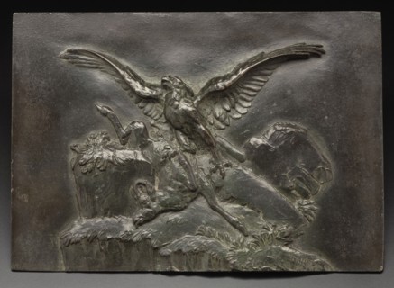 Eagle with Chamois, 1826. Creator: Antoine-Louis Barye.