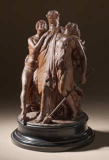 Dionysus Attended by Two Bacchantes, c.1865. Creator: Jean-Baptiste Descamps.