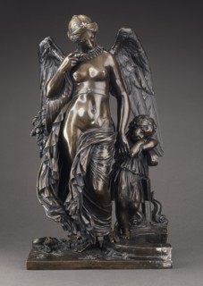 Allegorical Group (Jean de la Fontaine's 'Fortune and the Young Child' (?), between c1830 and c1840. Creator: James Pradier.