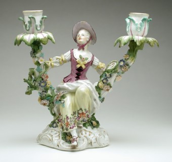 Pair of Candelabra (image 2 of 2), between 1760 and 1770. Creator: Meissen Porcelain.