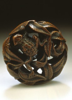 Frog Crawling through Leaves, First half of 19th century. Creator: Naito Toyomasa.