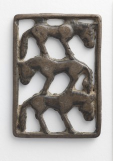 Plaque (Three Horses) (image 1 of 2), 5th-4th century B.C.. Creator: Unknown.