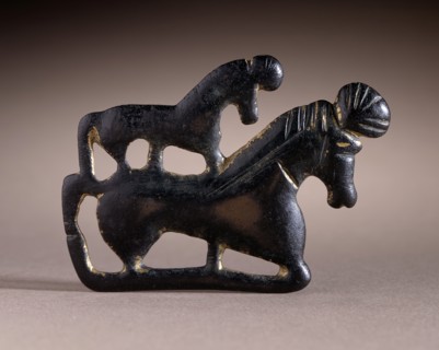 Ornament with Two Horses, 206 B.C.-220 A.D.. Creator: Unknown.