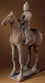Funerary Sculpture of a Horse and Rider, between 618 and 906. Creator: Unknown.