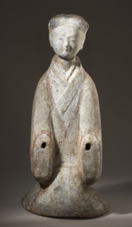 Funerary Sculpture of a Kneeling Entertainer, 206 B.C.-25 A.D.. Creator: Unknown.