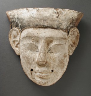Face from a Coffin, Late Period 25th-30th Dynasties (712-332 BCE). Creator: Unknown.