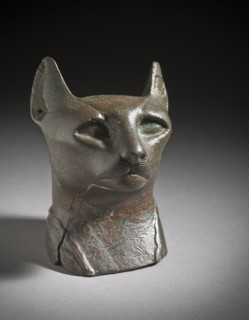 Head of a Cat, 712-332 B.C.. Creator: Unknown.