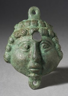 Theater Mask Figurine, Probably Roman Period (100-395 CE) or later. Creator: Unknown.