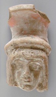 Head with Headdress, Ptolemaic Period-Roman Period (332 BCE-337 CE). Creator: Unknown.