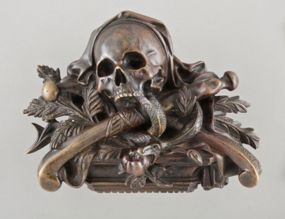Skull and Crossbones with Serpent and Apple (image 1 of 2), c.1850?. Creator: Unknown.