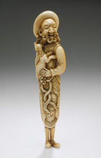 Dutchman Holding Dog, 18th century. Creator: Unknown.