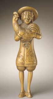 Dutchman Holding Rooster, 18th century. Creator: Unknown.