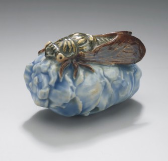 Cicada on Pine Cone, 18th or early 19th century. Creator: Unknown.