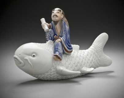 Okimono in the Form of Kinko Riding the Carp, 19th century. Creator: Unknown.
