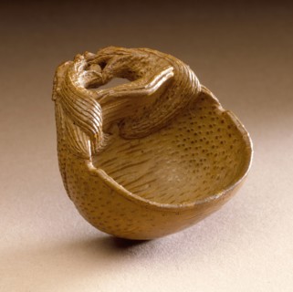Sake Cup Shaped like a Buddhist Gong, 19th century. Creator: Unknown.