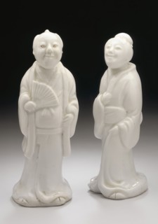 Pair of Okimono in the Form of a Standing Couple, 19th century. Creator: Unknown.