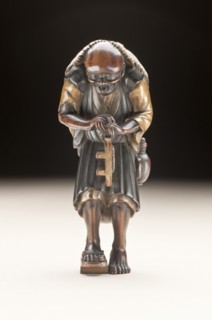 Drunken Buddhist Priest holding Broken Geta (image 1 of 2), Early to mid-19th century. Creator: Unknown.