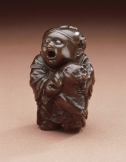 Chinese Boy with Puppy, Mid-19th century. Creator: Unknown.