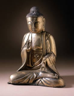 Seated Buddha, Probably Amitabha (Amit'abul), the Buddha of the Western..., 15th-early 16th century. Creator: Unknown.