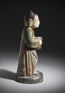 Altar Attendant (Tongja) Holding a Turtle (image 2 of 4), 18th century. Creator: Unknown.