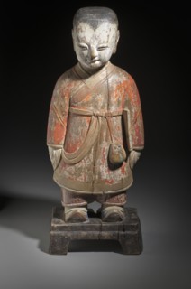 Altar Attendant (Tongja) Holding a Book (image 1 of 4), 19th century. Creator: Unknown.