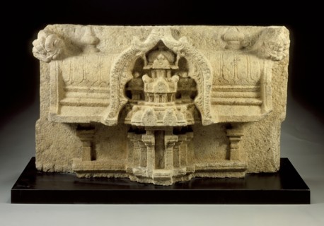 Architectural Section with a Representation of a Temple, 10th century. Creator: Unknown.