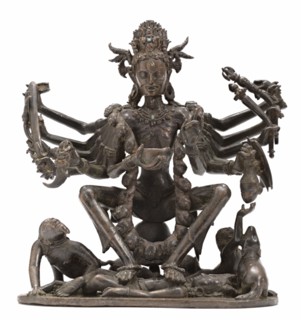 The Hindu Goddess Chamunda, 14th century. Creator: Unknown.