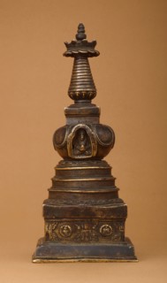 Stupa (Tibetan: Chöten) with Relics (image 1 of 2), 15th century. Creator: Unknown.