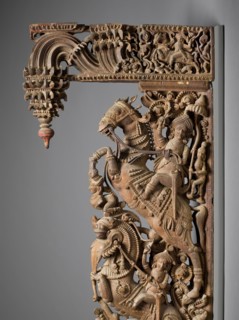 Architectural Section with Heroic Figures (image 3 of 4), 19th century. Creator: Unknown.
