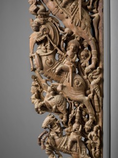 Architectural Section with Heroic Figures (image 4 of 4), 19th century. Creator: Unknown.