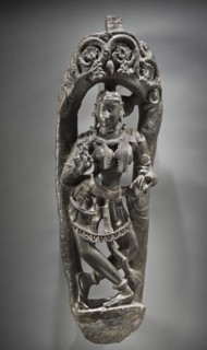 Architectural Bracket in the Form of a Celestial Cymbalist (image 1 of 4), c.1100. Creator: Unknown.