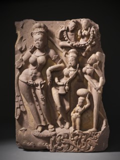 The River Goddess Yamuna and Attendants, c.800. Creator: Unknown.