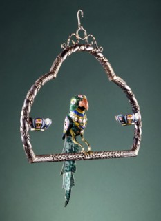 Parrot on a Swing, Late 19th century. Creator: Unknown.