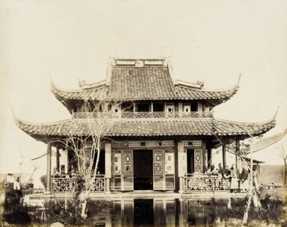 Tea Room on Water, 1860. Creator: Felice Beato.