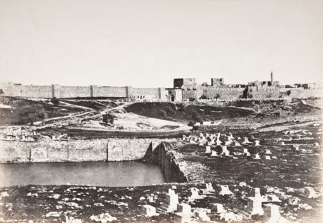 Jerusalem-Birket-Mamillah, Printed 1856 circa. Creator: Auguste Salzmann.